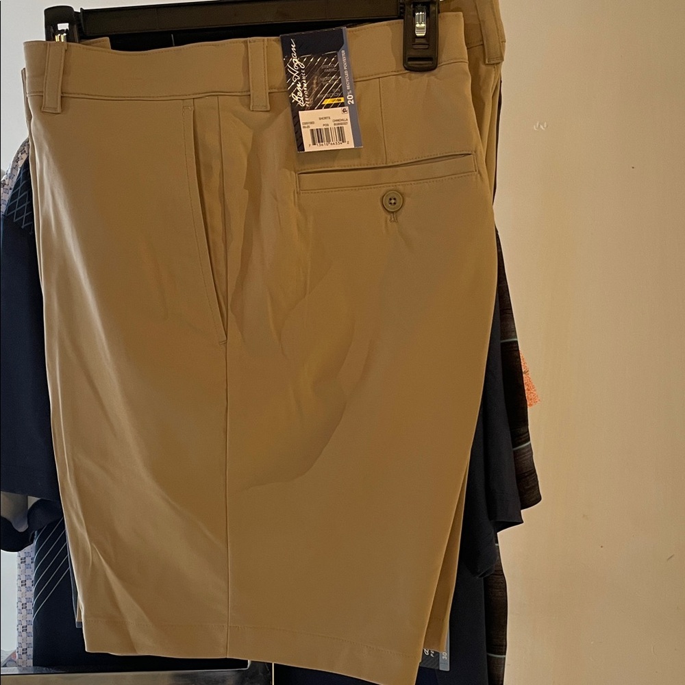 Hogan Men's Khaki Flat Front Shorts